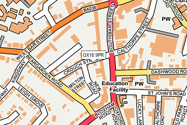 OX16 9PR map - OS OpenMap – Local (Ordnance Survey)