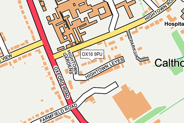 OX16 9PU map - OS OpenMap – Local (Ordnance Survey)