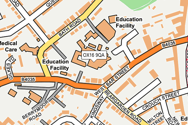 OX16 9QA map - OS OpenMap – Local (Ordnance Survey)