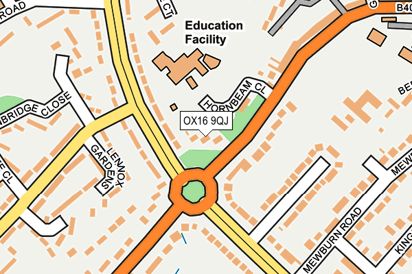 OX16 9QJ map - OS OpenMap – Local (Ordnance Survey)