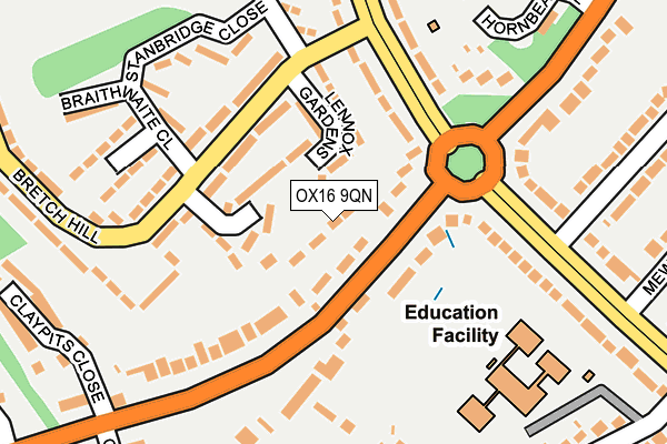 OX16 9QN map - OS OpenMap – Local (Ordnance Survey)