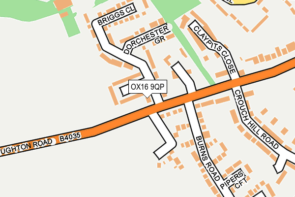 OX16 9QP map - OS OpenMap – Local (Ordnance Survey)