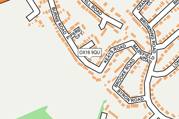 OX16 9QU map - OS OpenMap – Local (Ordnance Survey)