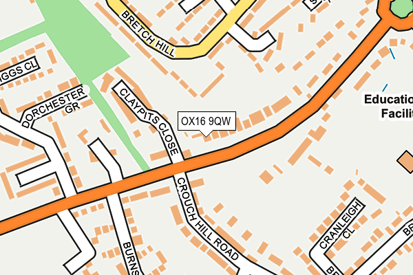 OX16 9QW map - OS OpenMap – Local (Ordnance Survey)