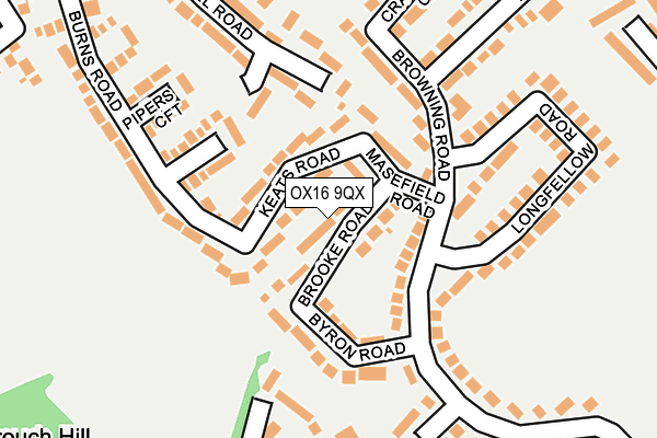 OX16 9QX map - OS OpenMap – Local (Ordnance Survey)