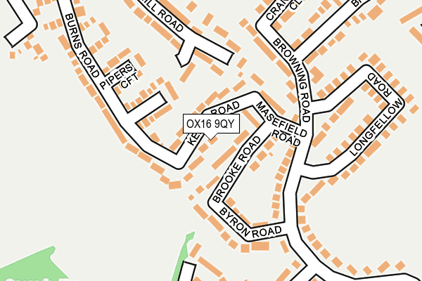 OX16 9QY map - OS OpenMap – Local (Ordnance Survey)