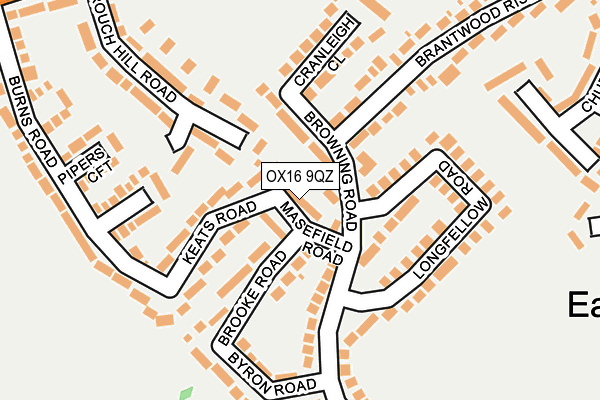 OX16 9QZ map - OS OpenMap – Local (Ordnance Survey)