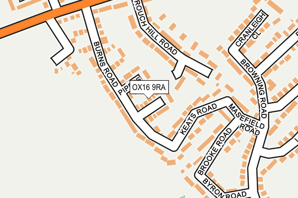 OX16 9RA map - OS OpenMap – Local (Ordnance Survey)