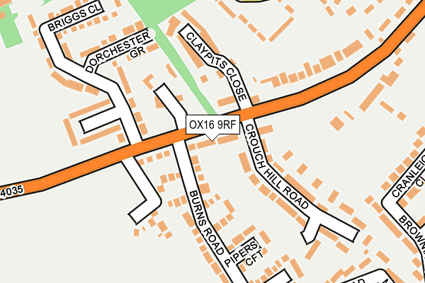 OX16 9RF map - OS OpenMap – Local (Ordnance Survey)