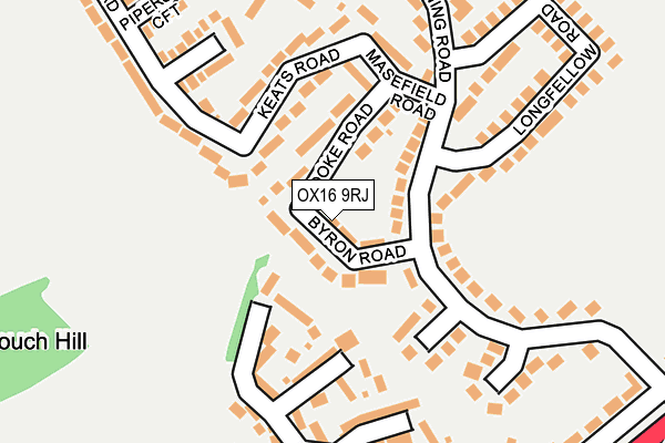 OX16 9RJ map - OS OpenMap – Local (Ordnance Survey)