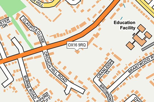 OX16 9RQ map - OS OpenMap – Local (Ordnance Survey)