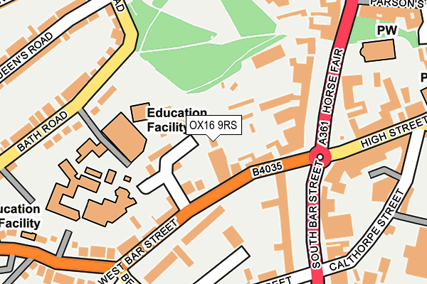 OX16 9RS map - OS OpenMap – Local (Ordnance Survey)