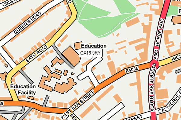 OX16 9RY map - OS OpenMap – Local (Ordnance Survey)