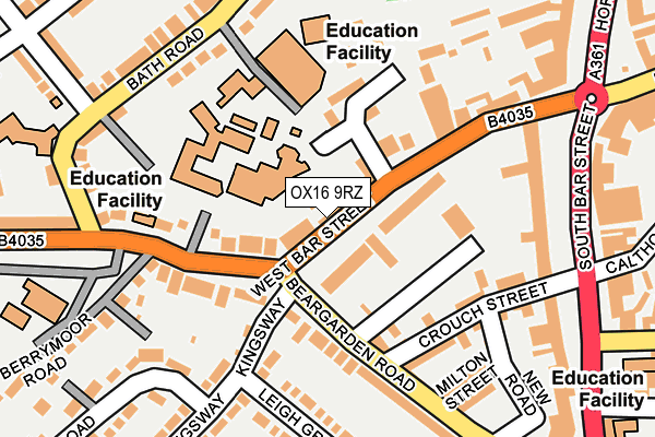 OX16 9RZ map - OS OpenMap – Local (Ordnance Survey)
