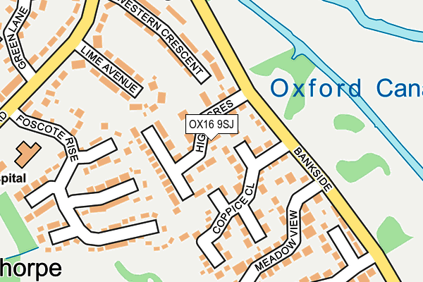 OX16 9SJ map - OS OpenMap – Local (Ordnance Survey)