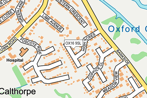 OX16 9SL map - OS OpenMap – Local (Ordnance Survey)