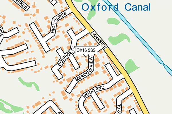 OX16 9SS map - OS OpenMap – Local (Ordnance Survey)