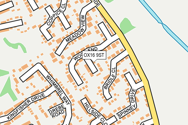OX16 9ST map - OS OpenMap – Local (Ordnance Survey)