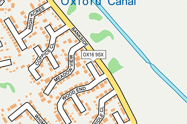 OX16 9SX map - OS OpenMap – Local (Ordnance Survey)