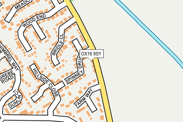 OX16 9SY map - OS OpenMap – Local (Ordnance Survey)