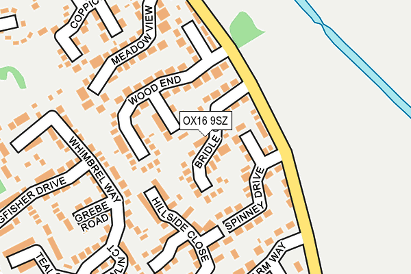 OX16 9SZ map - OS OpenMap – Local (Ordnance Survey)