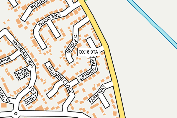 OX16 9TA map - OS OpenMap – Local (Ordnance Survey)