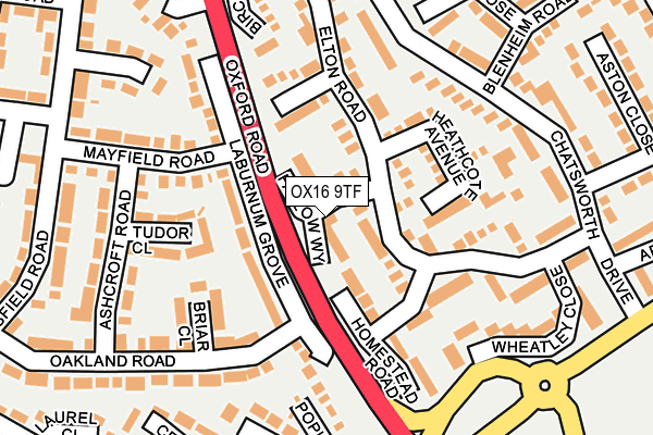 OX16 9TF map - OS OpenMap – Local (Ordnance Survey)