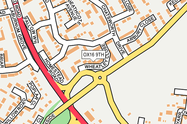 OX16 9TH map - OS OpenMap – Local (Ordnance Survey)