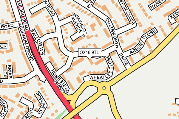 OX16 9TL map - OS OpenMap – Local (Ordnance Survey)