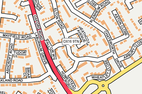 OX16 9TN map - OS OpenMap – Local (Ordnance Survey)