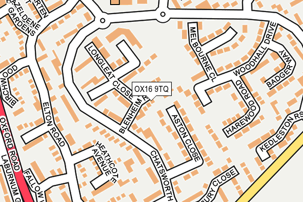 OX16 9TQ map - OS OpenMap – Local (Ordnance Survey)