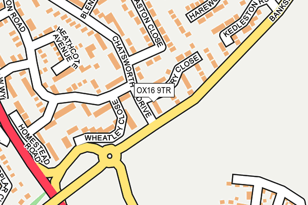 OX16 9TR map - OS OpenMap – Local (Ordnance Survey)