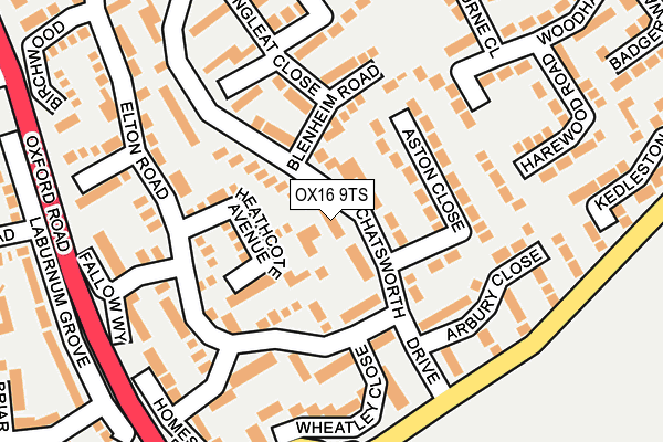 OX16 9TS map - OS OpenMap – Local (Ordnance Survey)