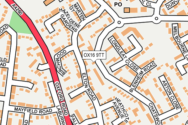 OX16 9TT map - OS OpenMap – Local (Ordnance Survey)