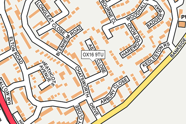 OX16 9TU map - OS OpenMap – Local (Ordnance Survey)