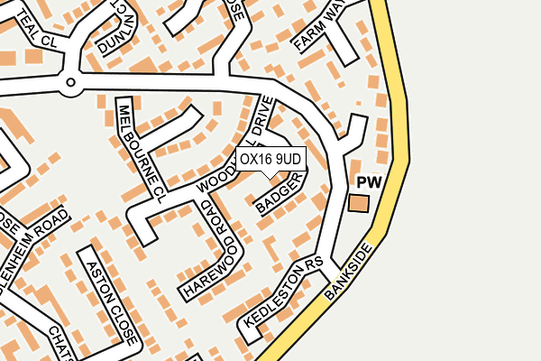 OX16 9UD map - OS OpenMap – Local (Ordnance Survey)