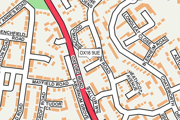 OX16 9UE map - OS OpenMap – Local (Ordnance Survey)