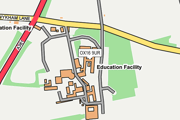 OX16 9UR map - OS OpenMap – Local (Ordnance Survey)