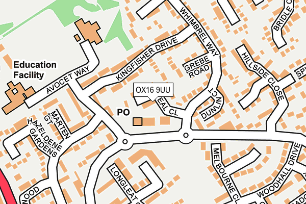 OX16 9UU map - OS OpenMap – Local (Ordnance Survey)