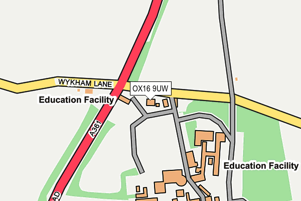 OX16 9UW map - OS OpenMap – Local (Ordnance Survey)