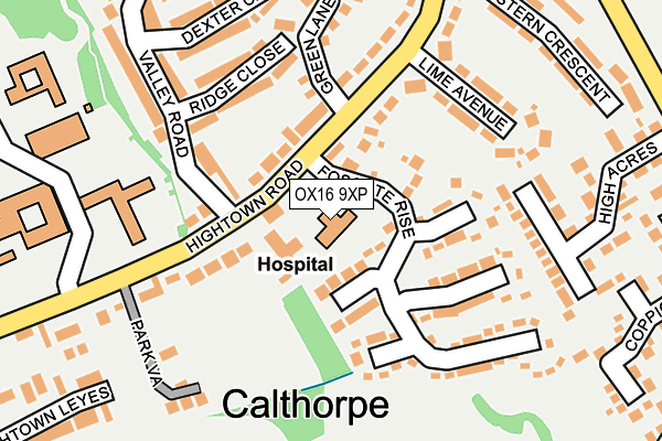 OX16 9XP map - OS OpenMap – Local (Ordnance Survey)