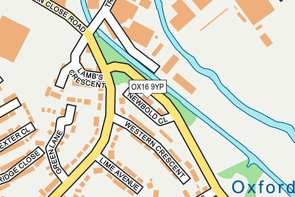 OX16 9YP map - OS OpenMap – Local (Ordnance Survey)