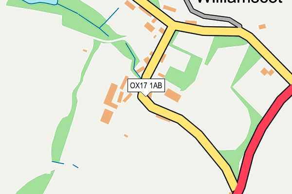 OX17 1AB map - OS OpenMap – Local (Ordnance Survey)