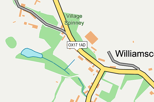 OX17 1AD map - OS OpenMap – Local (Ordnance Survey)