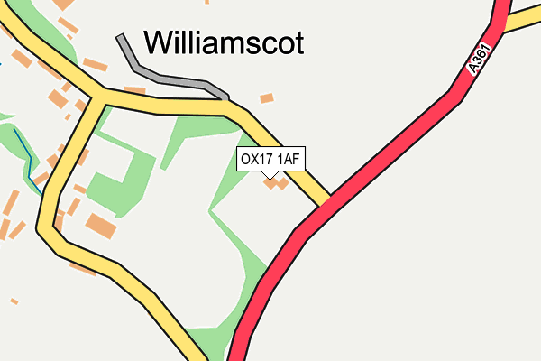 OX17 1AF map - OS OpenMap – Local (Ordnance Survey)