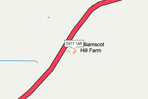 OX17 1AR map - OS OpenMap – Local (Ordnance Survey)