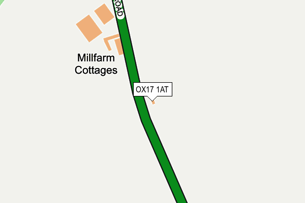 OX17 1AT map - OS OpenMap – Local (Ordnance Survey)