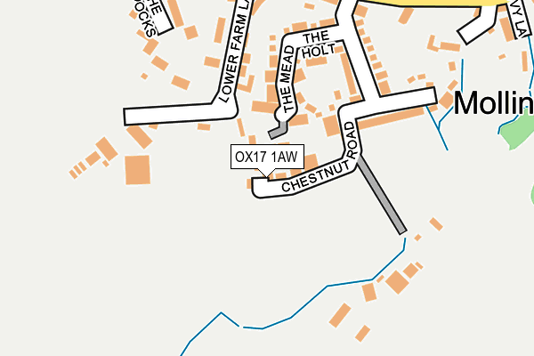 OX17 1AW map - OS OpenMap – Local (Ordnance Survey)