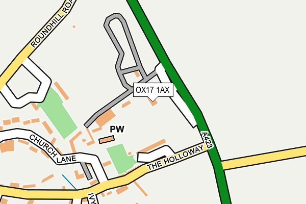 OX17 1AX map - OS OpenMap – Local (Ordnance Survey)