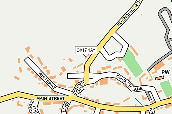 OX17 1AY map - OS OpenMap – Local (Ordnance Survey)